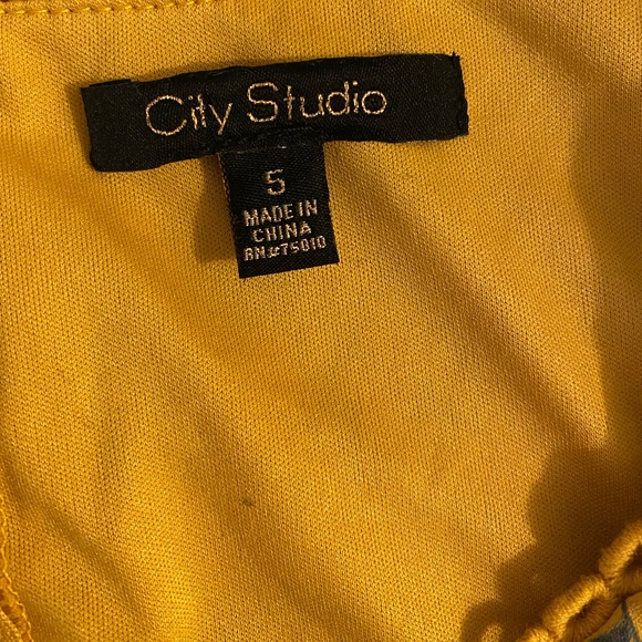 City Studio Yellow Floral Short Sleeve Maxi Dress - Picture 10 of 11